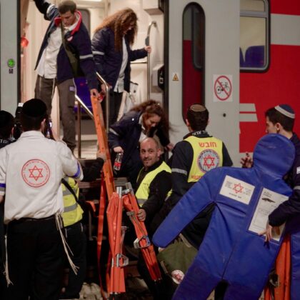 MDA participates in an emergency multiple-casualty drill involving a train fire.