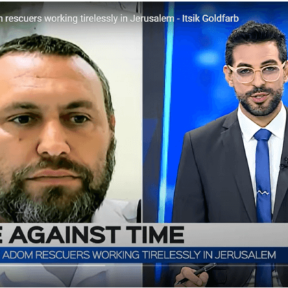 MDA head of volunteers talks to ILTV about rescue operations during Jerusalem fire.