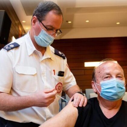 Israel rolls out Covid booster shot for seniors, executed by MDA.