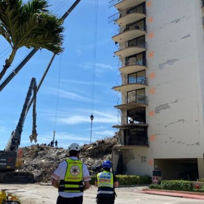 MDA-trained paramedics at Florida building collapse.