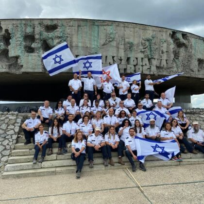 Dozens of MDA volunteers and staff visit Nazi death camps ahead of Holocaust Memorial Day.