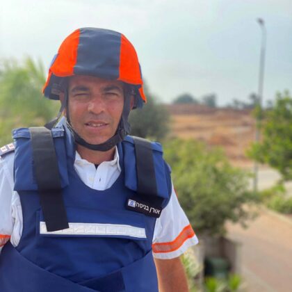 MDA paramedic treated gunshot wounds in his kibbutz living room.