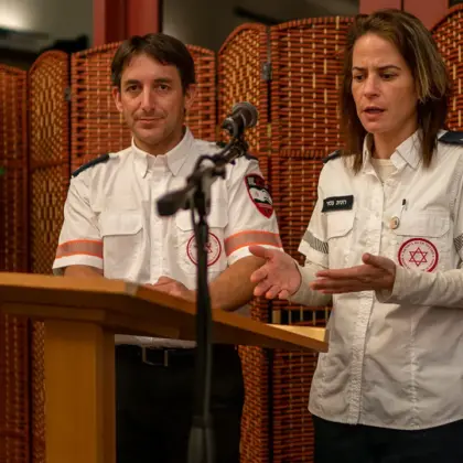Israeli first responders visiting Bay Area describe a day “straight out of hell.”