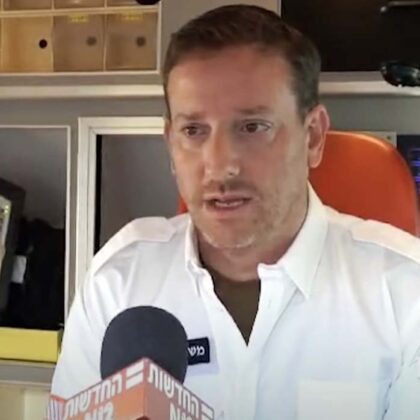 American MDA volunteers featured on Israeli television.
