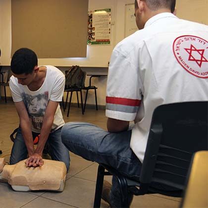 MDA trains thousands of Israelis in first aid.  