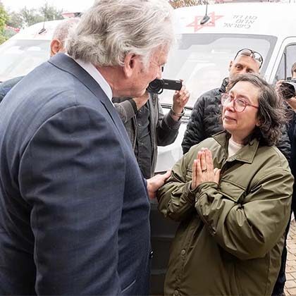 Franklin Graham and Samaritan’s Purse donate ambulances, honor lives lost to terror.