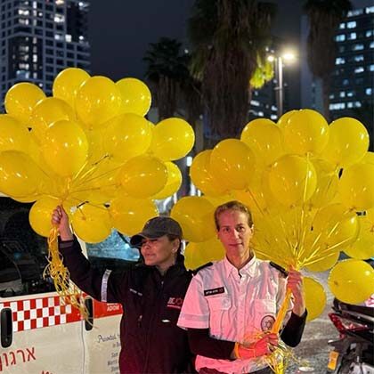 MDA shows solidarity with families of hostages in Gaza.