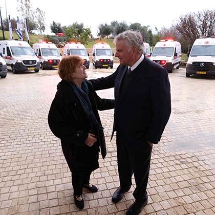 Fourteen ambulances donated to MDA by Samaritan’s Purse.