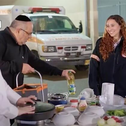 MDA Sderot team featured on Israeli television.