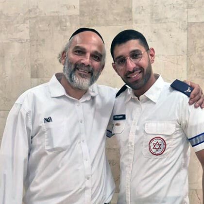 MDA volunteer Shimon saved Yoni’s life after he was injured at work.
