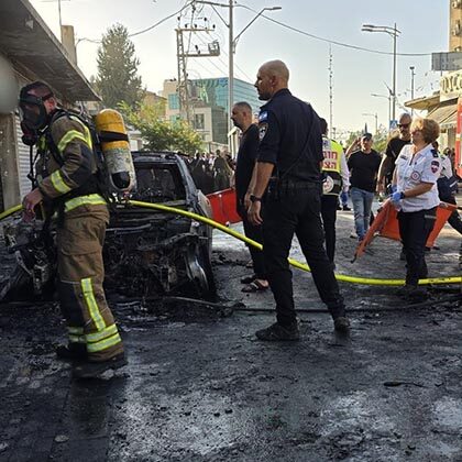 MDA treats 12 injured in deadly Ramla car explosion.