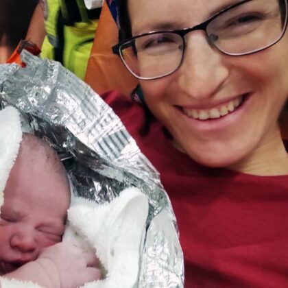 MDA assists woman in giving birth while on vacation in northern Israel.