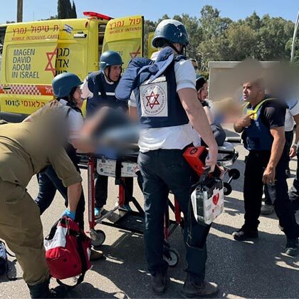 MDA treats dozens at scene of truck ramming.