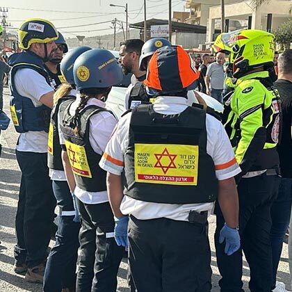 MDA medics treat nine injured in Majd al-Krum attack.