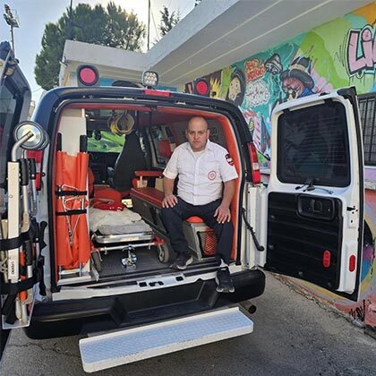 After MDA saved his life, Fayez Al-Qalani decided to volunteer at MDA.