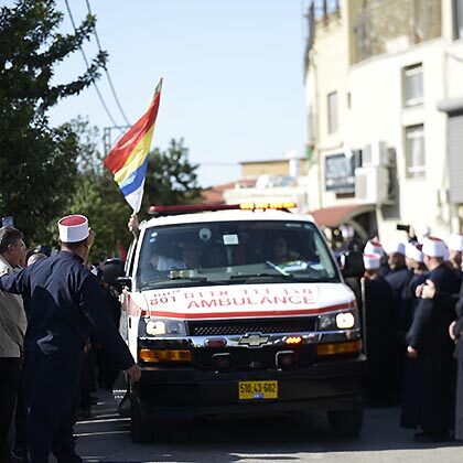 Druze MDA teams accompany Syrian Druze clerics during pilgrimage.