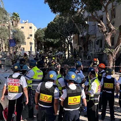 MDA medic springs to action after own home hit by missile.
