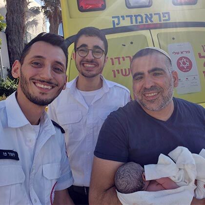 MDA medics assist in unexpected highway birth.