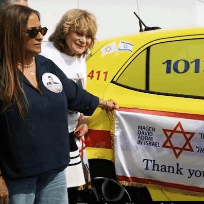Christian friends donate medical vehicles, honoring slain Israelis, helping save lives.