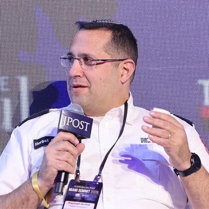 MDA’s Raphael Herbst at JPost Miami Summit.