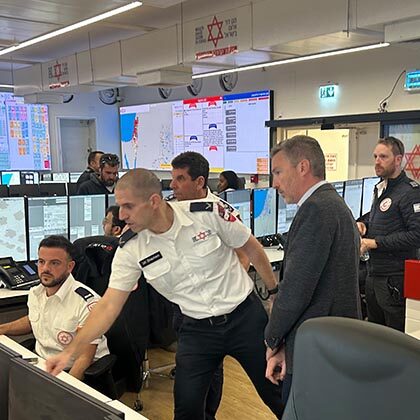 ICRC Israel delegation chief tours MDA facilities amid ongoing war.